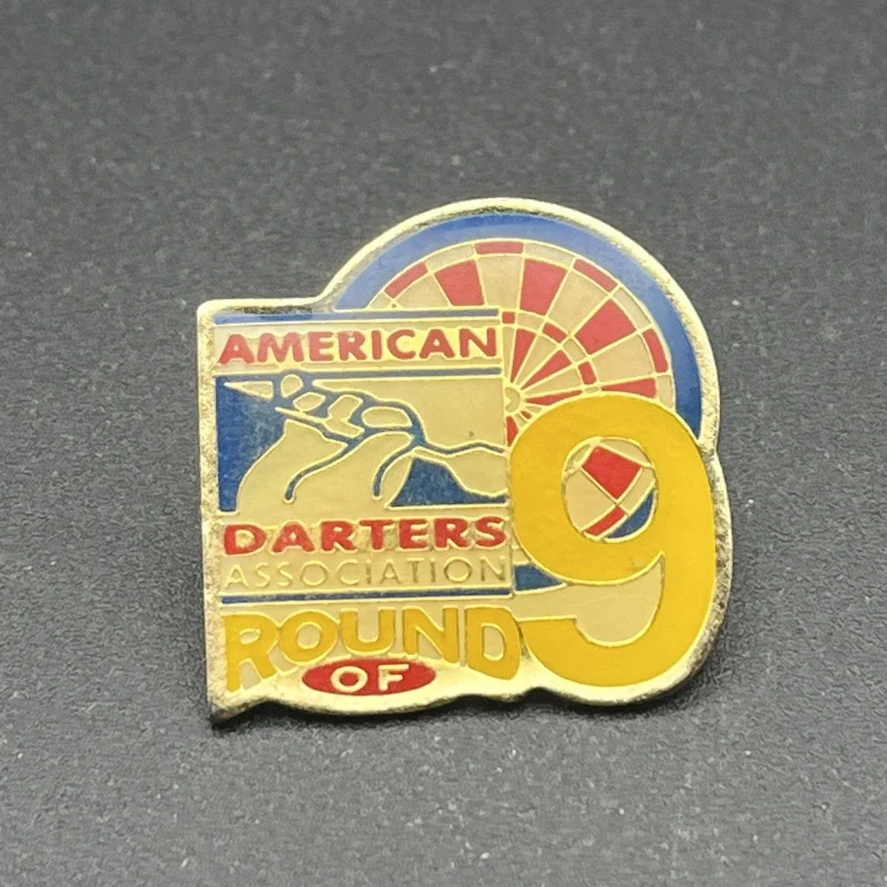 American Darters Association Round Of 9 Lapel Hat Pin